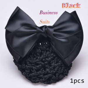 YOUJ Hair Net Clip Ribbon Korean Version of Women Office Work Nurse Hotel Banking Hair Accessory