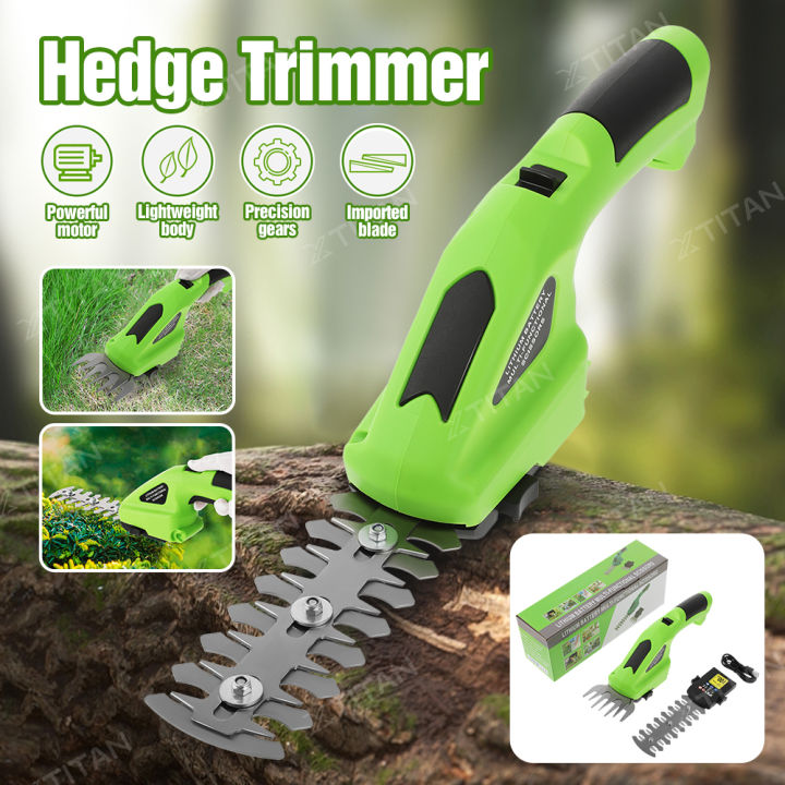 【XTITAN Flagship Store】7.2V Electric Cordless Grass&Shrub Shear Hedge