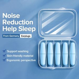 5 Pairs Boxed Soft Ear Plugs Noise Filter Earplugs Insulation Anti-noise Hearing Protection Earplug