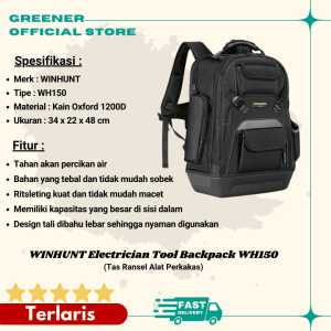 WINHUNT Electrician Tool Backpack WH150 - Tas Ransel Alat Perkakas