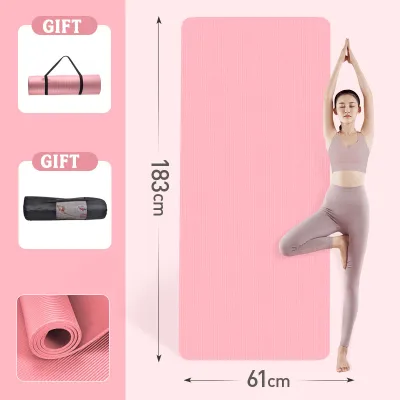 [ฟรีเชือกโยคะ] เสื่อโยคะ แผ่นรองโยคะ NBR Yoga mat หนา 10/15 มิล กันลื่น กันน้ำ เสื่อออกกำลังกาย