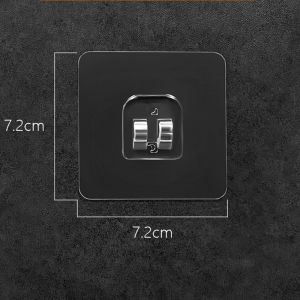 Self Adhesive Non-marking Viscose Hook Wall Hanging Storage Double Hooks Door Storage Heavy Duty Hanger