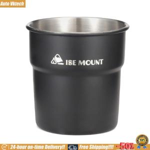 [Auto Vktech] Stainless Steel Drinking Cups Stackable Lightweight 300ml Tea Coffee Milk Mug Portable for Travel Hiking Backpacking