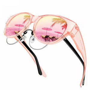 Cat Eye Sunglasses Over Glasses Polarized UV400 Round Tortoise Frame Sunglasses Retro Women Men Fashion Eyewear