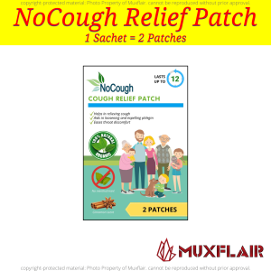 No Cough Organic Herbal Cough Relief Patch (2-12 Patches) NoCough