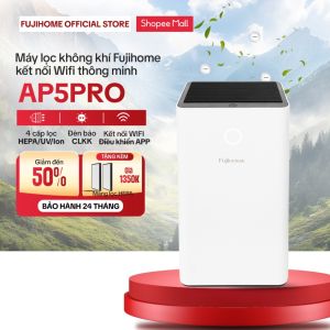 Máy lọc không khí lọc sạch bụi mịn phòng 20-50m2 UV khử mùi FUJIHOME AP5PRO kết nối WIFI điều khiển APP thông minh
