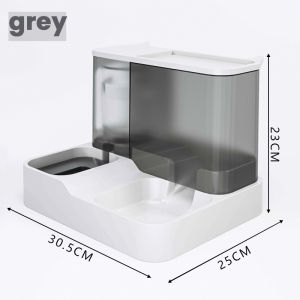 Teekland Automatic Pet Feeder and Water Fountain Set 2-in-1 Safe and Durable Cat Dog Bowl Large Capacity Flowing Water Non Wetting Mouth Automatic Feeding No Food Stuck Pet Supplies