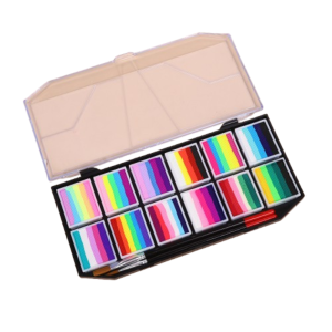 BEAUTYLADIES Rainbow Striped Multicolour Body Face Painting Kit Makeup Waterproof Body Art Painting Body Oil Paints Clown Face Painting Palette Party