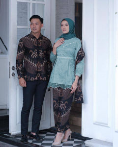 [WIDBATIK] Batik Set Couple Kebaya Brukat Arunika [realpick] 2022 / Couple Brokat Modern2022 / arimbi farsya / Baju Pesta / Akita Kebaya / Baju Kondangan Brokat / Baju Tunangan / Engangement / Baju Kawinan / Couple Batik Tania