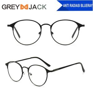 Grey Jack / Kacamata Antiradiasi Blueray Dewasa Korean Style Oval Fashion Wanita dan Pria Terbaru 16034