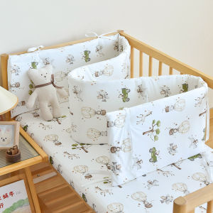 1PC Bamboo Cotton Baby Bed Bumper Cushion Crib Protector Anti-collision Cradle Surround Rail Fence