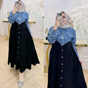 MIDI DRESS ZARA JEANS MIX RAYON PREMIUM/MIDI ZARA IMPORT DENIM