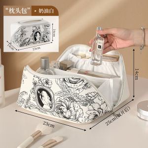 Compartments Waterproof Makeup Organizer Toiletry Case - Portable Extra-Large Travel Storage Bag