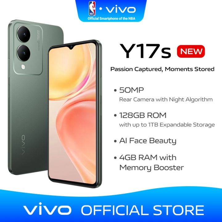 The vivo Y17s with 4GB + 4GB Extended RAM, 50MP Portrait Camera, 5000mAh  Large Battery and 128GB Storage is here. Get yours today for just…