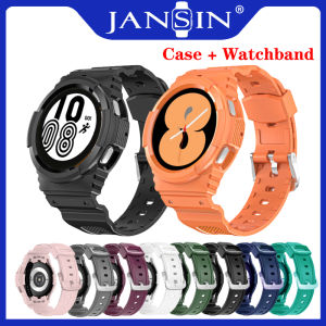 JANSIN สายนาฬิกาข้อมือ+เคส สําหรับ Samsung Galaxy Watch 4 ขนาด 40มม. 44มม. เคสป้องกันที่ทนทานพร้อมสายนาฬิกา Straps Accessories