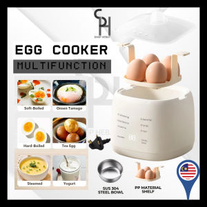 Perasak Telur Automatik Dandang Telur Pembuat Separuh Telur Pengukus Telur Telur Separuh Masak Pemasa Telur