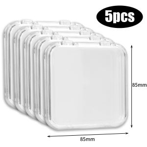 Acrylic trong suốt hộp lưu trữ mặc áo giáp hộp hiển thị tự làm Hộp bao bì đồ trang sức chống bụi vuông cầm tay cạnh tròn container