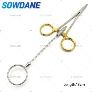 High Quality Dental Half Gold Stainless Steel Tweezer Tools Corwin Hegar TC Wire Twisting Forceps for Dentistry
