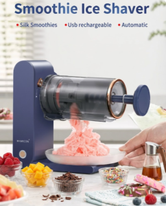 [SG Stock] Automatic Ice Shaver Machine Portable Electric Smoothie Maker USB Rechargeable Ice Crusher