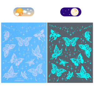 Luminous Temporary Tattoo Stickers Glowing In Dark Fake White Henna Lace Tattoos For Bride Women Hands Wedding Beauty Face Arm