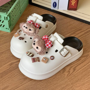 [Free Shipping] Ready-To-Ship Cartoon Shirley Rose Clogs For Women Summer Outdoor Casual Breathable Non-Slip Thick-Soled Shoes