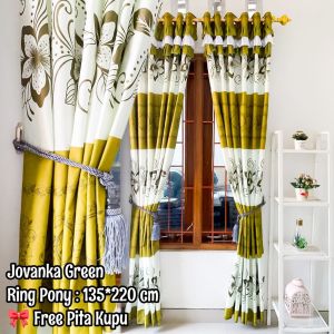 Gorden poni rumbai ring 12 UK 135x220cm dekorasi pintu dan jendela ( FREE PITA )