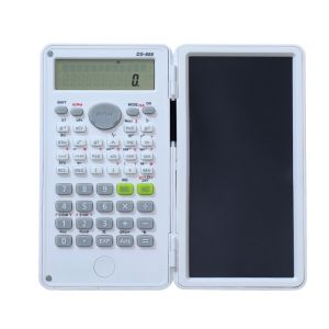 FLORI 2 IN 1 Scientific Calculator with LCD Notepad Portable 12 Digits Math Calculator Multifunctional Foldable Handwriting Board School Office