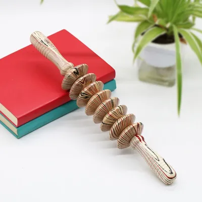 MUQZI Waist Manual Belly Relief Body Massage Leg Wood Therapy Wooden Exercise Roller Tool Trigger Point Massager Muscle Roller Sticks