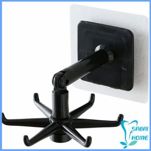 ตะขอติดเพดาน ขอเกี่ยวหมุนได้ ติดผนัง ที่แขวนติดผนัง 6 แฉก 360 Hexagonal self-adhesive hook