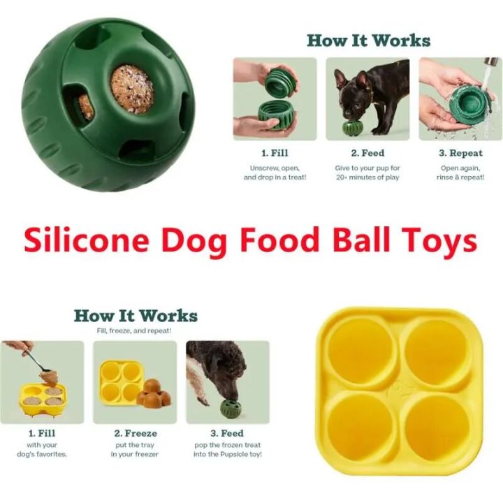 xyfulin Dog Food Toys New Woof Pupsicle Refillable Easy Clean Natural ...