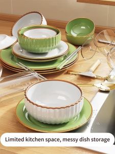 GSlife Rak Pinggan-Dish Drying Rack with Tray & Cup Holder Pasang 3 Saat Kitchen Storage Organizer