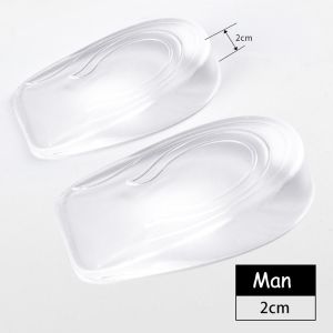 AOLD8 Men Women Orthotic Plantar Care Shoe Pads Gel Cushion Silicone Heel Invisible Insoles Supports Transparent