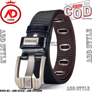 ADD STYLE99 | IKAT PINGGANG PRIA IMPORT KEPALA METAL ANTI KARAT GESPER NYLON WEBBING OUTDOOR COD