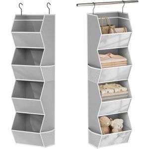 CHLOCH Vải không dệt Giá treo quần áo trong tủ Chống chảy xệ 4 tầng Giá để quần áo Tấm MDF gia cường Thùng chứa đồ dành cho việc sắp xếp đồ trong tủ quần áo