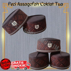 Peci Kopiah Assagofah Anak Coklat Tua peci asagofah anak peci anak anak