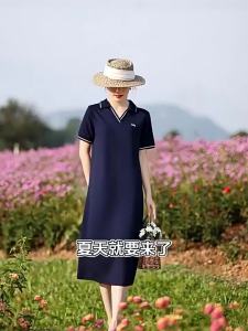 Casual Longline Mid-Length Dress For Women Short Sleeve Loose Straight Cut Stylish Summer Plus Size Skirt