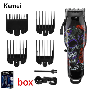 100% original Kemei  High Quality Hair Clipper KM-735 Rechargeable Cordless Hair Clipper Professional Hair Trimmer for Mens USB Rechargeable Cordless Low Noise Hair Cut Machine