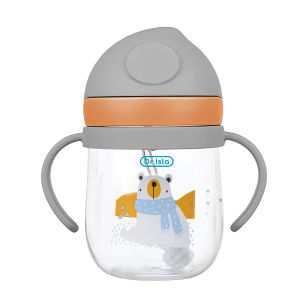 Dr.isla BY01 Water bottle straw for kids Baby Water Bottle Drinking Bottle Sippy Cup Strap Cup Feeding Bottle Kids handleGravity Ball Straw Handle & Strap Bottle Portable handle straw feeding bottle Kids Water Bottle Children Leakproof Drinking Bottle