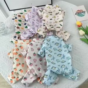 Ready stock 🇲 🇾 Cute Dog Pajamas Costume Puppy Warm Sleepwear Cat Jumpsuit Summer Dog Clothes for Big DogsFour-legged Clothes