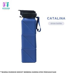 Joyeaze Portable Folded Silicone Water Bottle Straw & Drinking Bottle 620ml / Botol Minum Lipat Silikon
