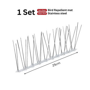 1PC 25cm Stainless Steel Bird Spikes Outdoor Cat Dog Animal Repellent Repeller Deterrent Penghalang Penghalau Burung Kucing