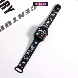 Rokeet Jam Tangan Digital Anak LED Screen Strap Kartun Lucu