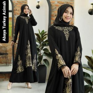 ABAYA JETBLACK HITAM GAMIS JUBAH ATURKI AZIMAH