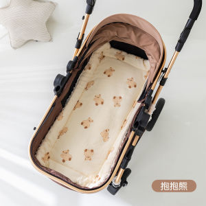 New Cotton Gauze Baby Stroller Seat Cushion Mat Soft Warm Dining Chair Pad Cartoon Infant Pad 40*80cm
