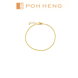 Poh Heng Jewellery 22K Beaded Chain Bracelet in Yellow Gold[Price By Weight]