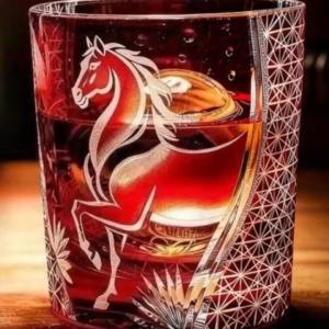 Sacesr Home Wine Glasses Hand-carved Horse Whiskey Glasses Kitchen Lightweight Crystal Home Bar Party Drinkware Birthday Gift 8K3Q7