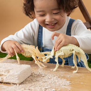 DIY Archaeological Excavation Dinosaur Fossil Excavation Toys Dig Toy Assembly Jurassic Animal Model Skeleton for Children Kids Gifts