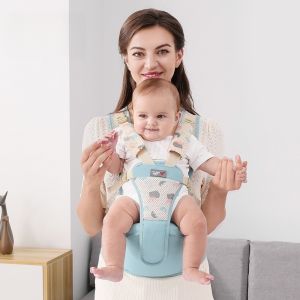HamshMoc Baby Carrier 0 to 36 Months Ergonomic Safety Backpack 3 In 1 Multifunctional Hipseat Carrier for Infant Newborn Toddler Kid Breathable Comfortable Easy Wear Labor Saving Traveling Bag