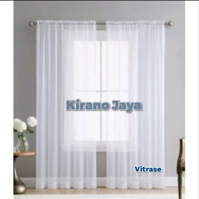 GORDEN VITRAS POLOS KAIN IMPOR UKURAN LENGKAP - VITRASE DALEMAN GORDEN