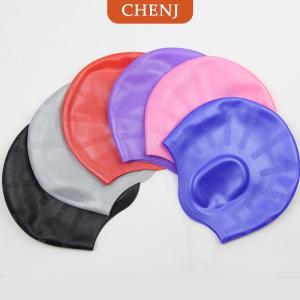 [COD] CHENJ Adults High Elastic Swimming Caps Men Women Waterproof Swimming Pool Cap Protect Ears Long Hair Large Silicone Diving Hat